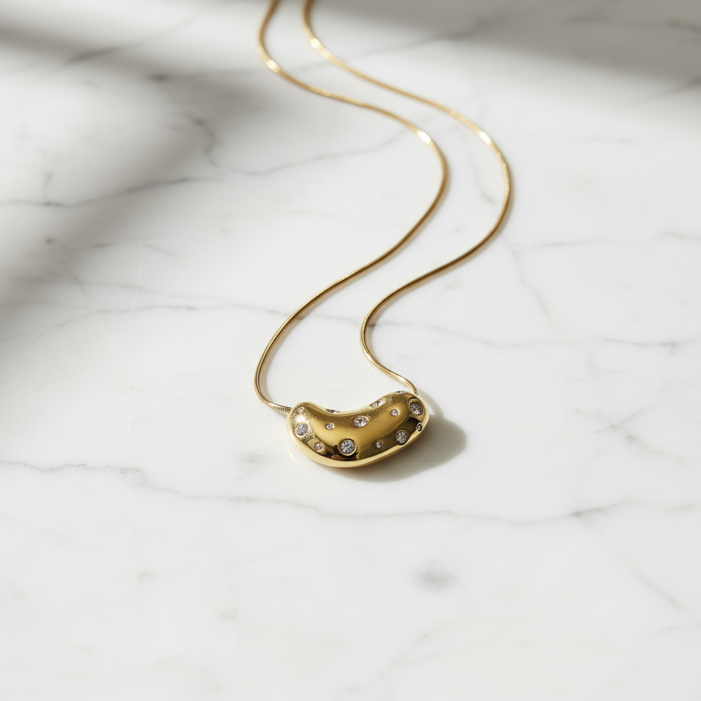 Γυναικείο Κολιέ Ατσάλι - Καρδιά με Swarovski