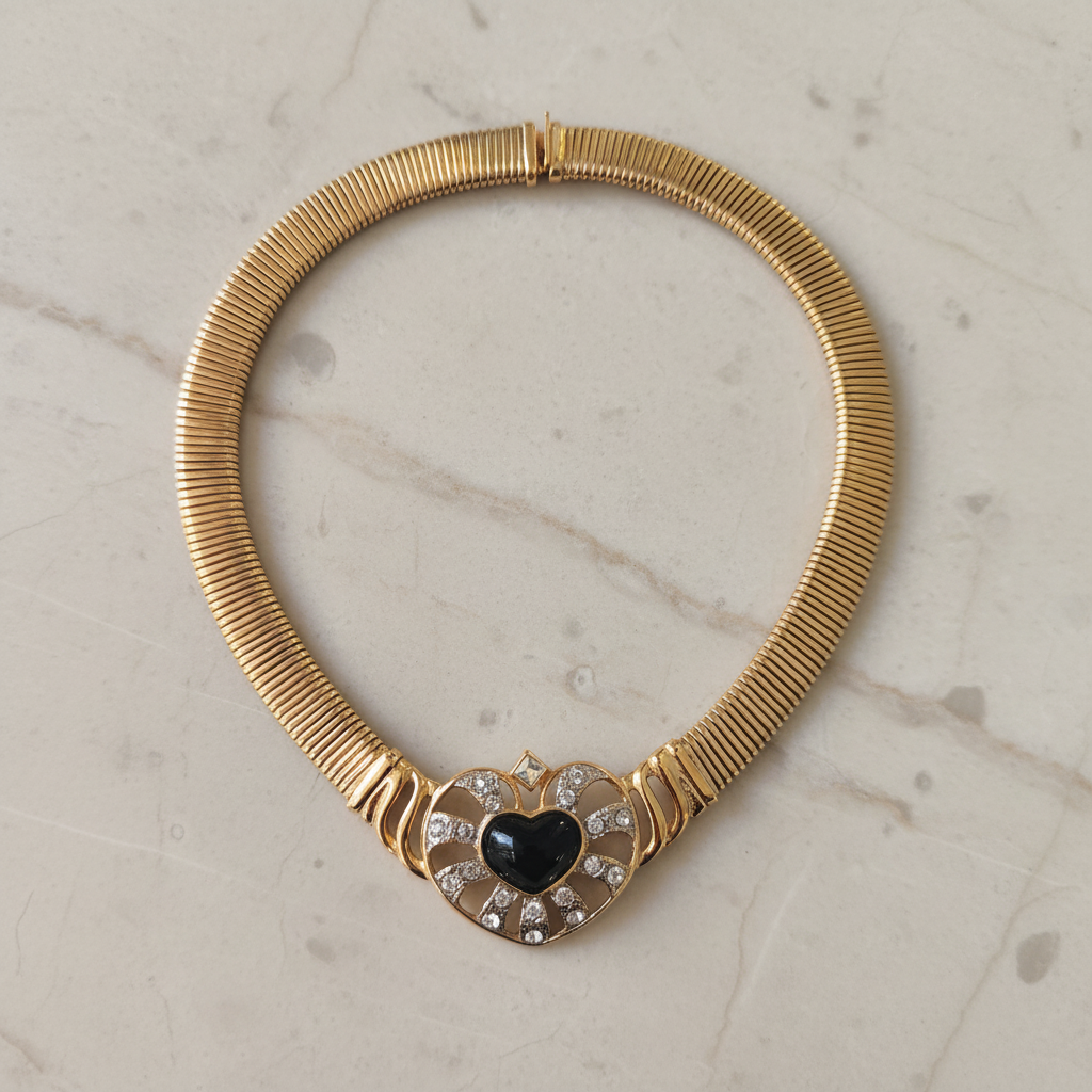 Old Money Heart Necklace - Full View